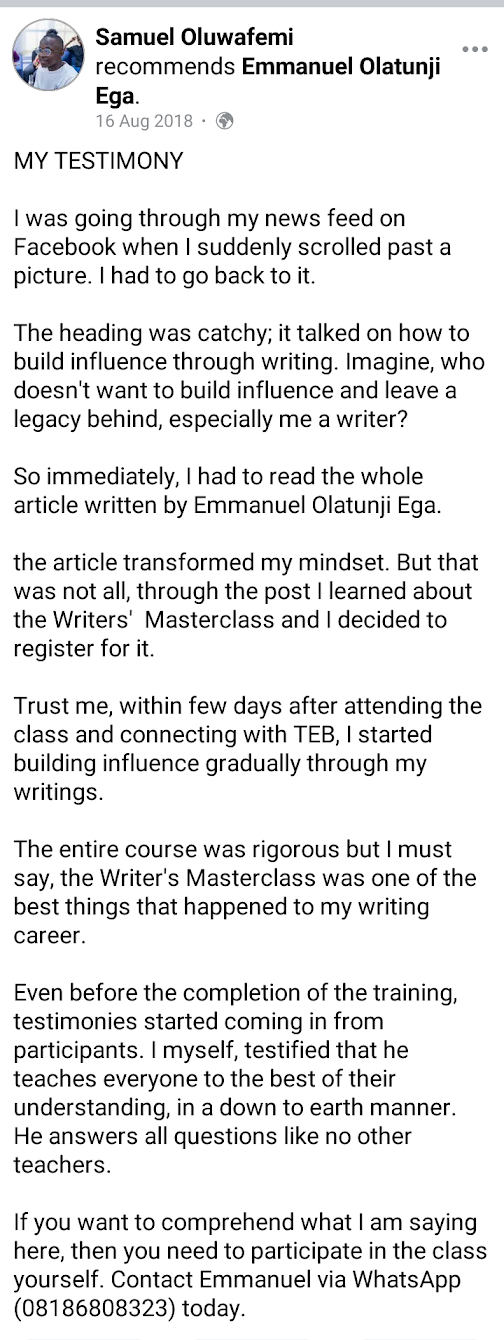 TEBEBA School of Writing – Where exceptional writers are birthed ...